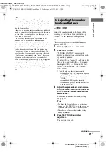 Предварительный просмотр 21 страницы Sony STR-DA2100ES Operating Instructions for STRDA2100ES Operating Instructions Manual