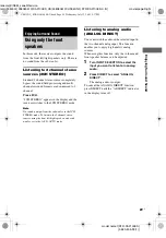 Preview for 29 page of Sony STR-DA2100ES Operating Instructions for STRDA2100ES Operating Instructions Manual