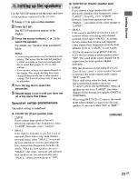 Preview for 21 page of Sony STR-DA2ES - Fm Stereo/fm-am Receiver Operating Instructions Manual