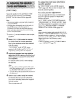 Preview for 23 page of Sony STR-DA2ES - Fm Stereo/fm-am Receiver Operating Instructions Manual