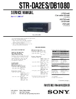 Preview for 1 page of Sony STR-DA2ES - Fm Stereo/fm-am Receiver Service Manual