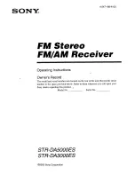 Sony STR-DA3000ES Operating Instructions Manual preview