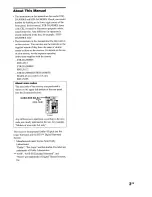 Предварительный просмотр 3 страницы Sony STR-DA3000ES Operating Instructions Manual