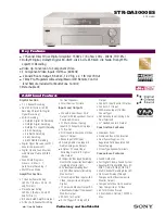 Sony STR-DA3000ES Specifications предпросмотр