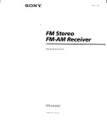 Preview for 1 page of Sony STR-DA30ES - Fm Stereo/fm-am Receiver Operating Instructions Manual