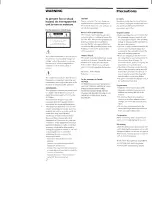 Preview for 2 page of Sony STR-DA30ES - Fm Stereo/fm-am Receiver Operating Instructions Manual