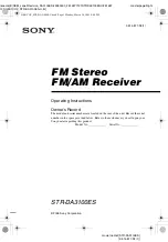 Sony STR-DA3100ES - Fm Stereo/fm-am Receiver Operating Instructions Manual preview