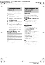 Preview for 38 page of Sony STR-DA3100ES - Fm Stereo/fm-am Receiver Operating Instructions Manual