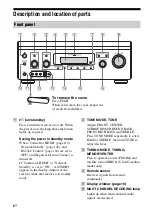 Предварительный просмотр 8 страницы Sony STR-DA3600ES - Multi Channel Av Receiver Operating Instructions Manual