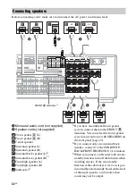 Предварительный просмотр 22 страницы Sony STR-DA3600ES - Multi Channel Av Receiver Operating Instructions Manual