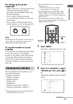 Предварительный просмотр 47 страницы Sony STR-DA3600ES - Multi Channel Av Receiver Operating Instructions Manual