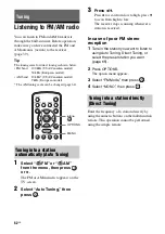 Предварительный просмотр 62 страницы Sony STR-DA3600ES - Multi Channel Av Receiver Operating Instructions Manual