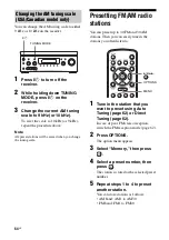 Предварительный просмотр 64 страницы Sony STR-DA3600ES - Multi Channel Av Receiver Operating Instructions Manual