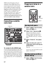 Предварительный просмотр 66 страницы Sony STR-DA3600ES - Multi Channel Av Receiver Operating Instructions Manual