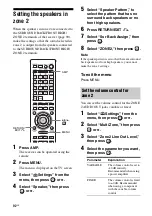 Предварительный просмотр 92 страницы Sony STR-DA3600ES - Multi Channel Av Receiver Operating Instructions Manual