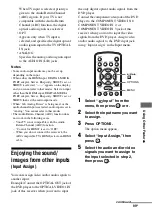 Предварительный просмотр 99 страницы Sony STR-DA3600ES - Multi Channel Av Receiver Operating Instructions Manual