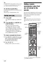 Предварительный просмотр 144 страницы Sony STR-DA3600ES - Multi Channel Av Receiver Operating Instructions Manual