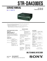 Sony STR-DA4300ES - Multi Channel Av Receiver Service Manual preview