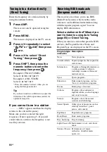 Preview for 66 page of Sony STR-DA5400ES Operating Instructions Manual