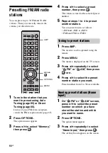 Preview for 68 page of Sony STR-DA5400ES Operating Instructions Manual