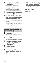 Preview for 72 page of Sony STR-DA5400ES Operating Instructions Manual