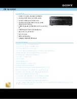 Sony STR-DA5400ES Specification Sheet preview