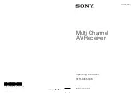 Sony STR DA5500ES - AV Network Receiver Operating Instructions Manual предпросмотр