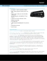 Preview for 1 page of Sony STR-DA5500ES Specifications