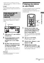 Предварительный просмотр 69 страницы Sony STR-DA5600ES - Multi Channel Av Receiver (French) Mode D'Emploi