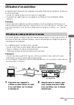 Предварительный просмотр 91 страницы Sony STR-DA5600ES - Multi Channel Av Receiver (French) Mode D'Emploi