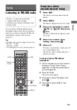 Preview for 65 page of Sony STR DA6400ES Operating Instructions Manual