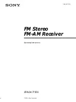 Preview for 1 page of Sony STR-DA777ES - Fm Stereo/fm-am Receiver Operating Instructions Manual