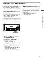 Preview for 17 page of Sony STR-DA777ES - Fm Stereo/fm-am Receiver Operating Instructions Manual