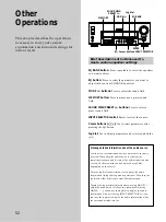 Preview for 52 page of Sony STR-DA777ES - Fm Stereo/fm-am Receiver Operating Instructions Manual