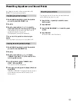 Preview for 53 page of Sony STR-DA777ES - Fm Stereo/fm-am Receiver Operating Instructions Manual