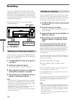 Preview for 54 page of Sony STR-DA777ES - Fm Stereo/fm-am Receiver Operating Instructions Manual