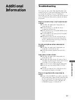 Preview for 57 page of Sony STR-DA777ES - Fm Stereo/fm-am Receiver Operating Instructions Manual