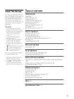 Предварительный просмотр 3 страницы Sony STR-DA80ES - Fm Stereo / Fm-am Receiver Operating Instructions Manual