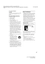 Предварительный просмотр 3 страницы Sony STR-DA9000ES - Fm Stereo/fm-am Receiver Operating Instructions Manual