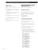 Preview for 52 page of Sony STR-DA90ESG Operating Instructions Manual