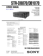 Предварительный просмотр 1 страницы Sony STR-DB1070 - Fm Stereo/fm-am Receiver Service Manual