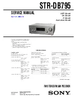 Предварительный просмотр 1 страницы Sony STR-DB795 Service Manual