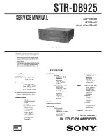 Предварительный просмотр 1 страницы Sony STR-DB925 Service Manual