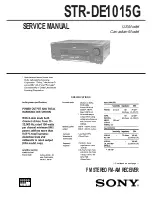 Sony STR-DE1015G Service Manual предпросмотр