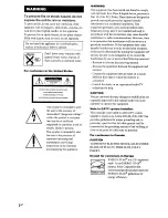 Preview for 2 page of Sony STR-DE197 Operating Instructions Manual