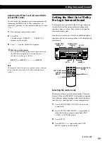 Предварительный просмотр 19 страницы Sony STR-DE245 Operating Instructions Manual