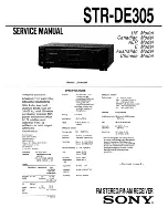 Preview for 1 page of Sony STR-DE305 Service Manual