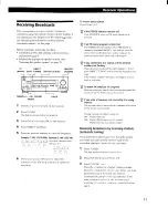 Предварительный просмотр 11 страницы Sony STR-DE325 User Manual Addendum Operating Instructions Manual