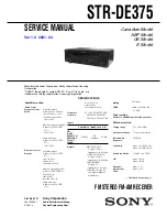 Предварительный просмотр 1 страницы Sony STR-DE375 Service Manual