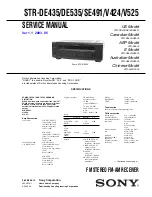 Sony STR-DE435 Service Manual предпросмотр